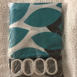 Shower Curtain and Hooks